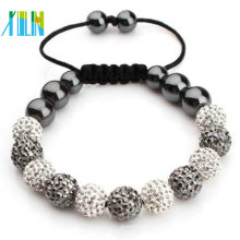 Cheap pulsera de cordón de moda con cuentas de shamballa XLSBL044